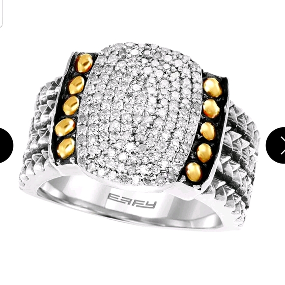 Effy 18k sterling silver diamond  wheaton ring - Picture 3 of 16